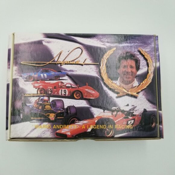 Vintage Hi-Tech Mario Andretti Legend Racing Card Set Limited Ed Tin New - Picture 1 of 7